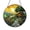 Acrylic 3.5 Inch, variant on Fantasy Cottage Round Door Window Hanging Stained Glass Style Suncatcher, Whimsical House Window Panel Art Decor with Hillside Landscape Design