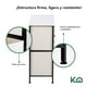 thumbnail image 4 of Cómoda Cajonera con 5 Cajones de Tela KingsHouse Estructura de Acero 80x30x70 cm blanco, 4 of 8