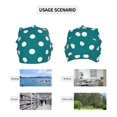 thumbnail image 7 of Logiee White Polka Dots With Teal Background Print Unisex Knit Beanie for Men Women Winter Hat,Beanies Skull Caps, 7 of 7