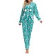 thumbnail image 1 of Txlixc Pijama de franela para mujeres, pijama de manga larga suave y cálido con cremallera Txlixc  moda, 1 of 9