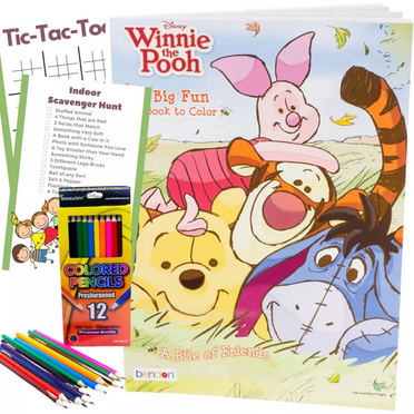 Disney Winnie the Pooh Coloring Book Set with Pencils and Activities