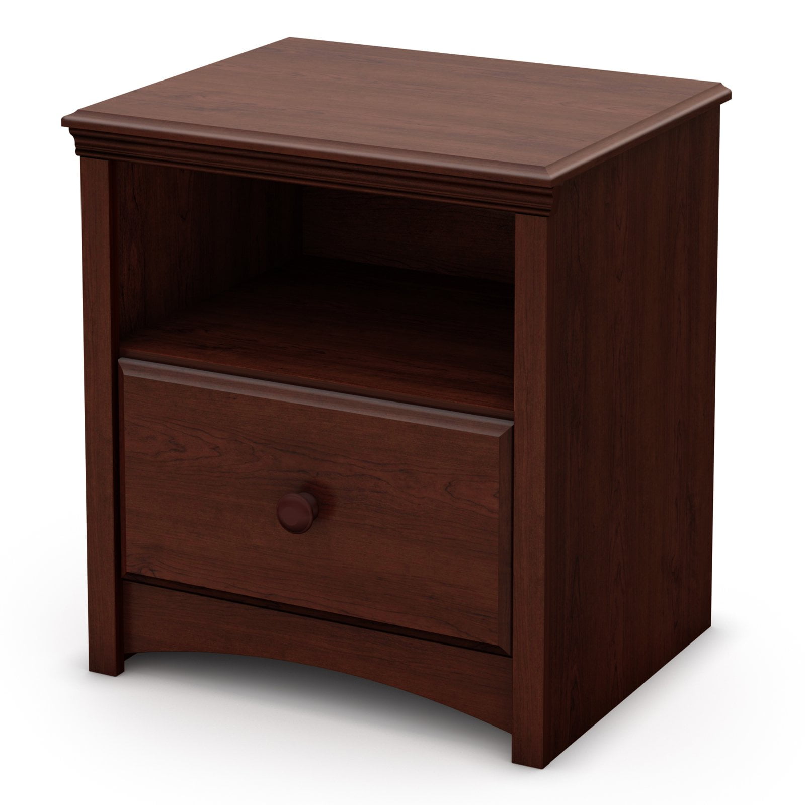 South Shore Sweet Morning 1 Drawer Nightstand Royal Cherry Walmart Com Walmart Com