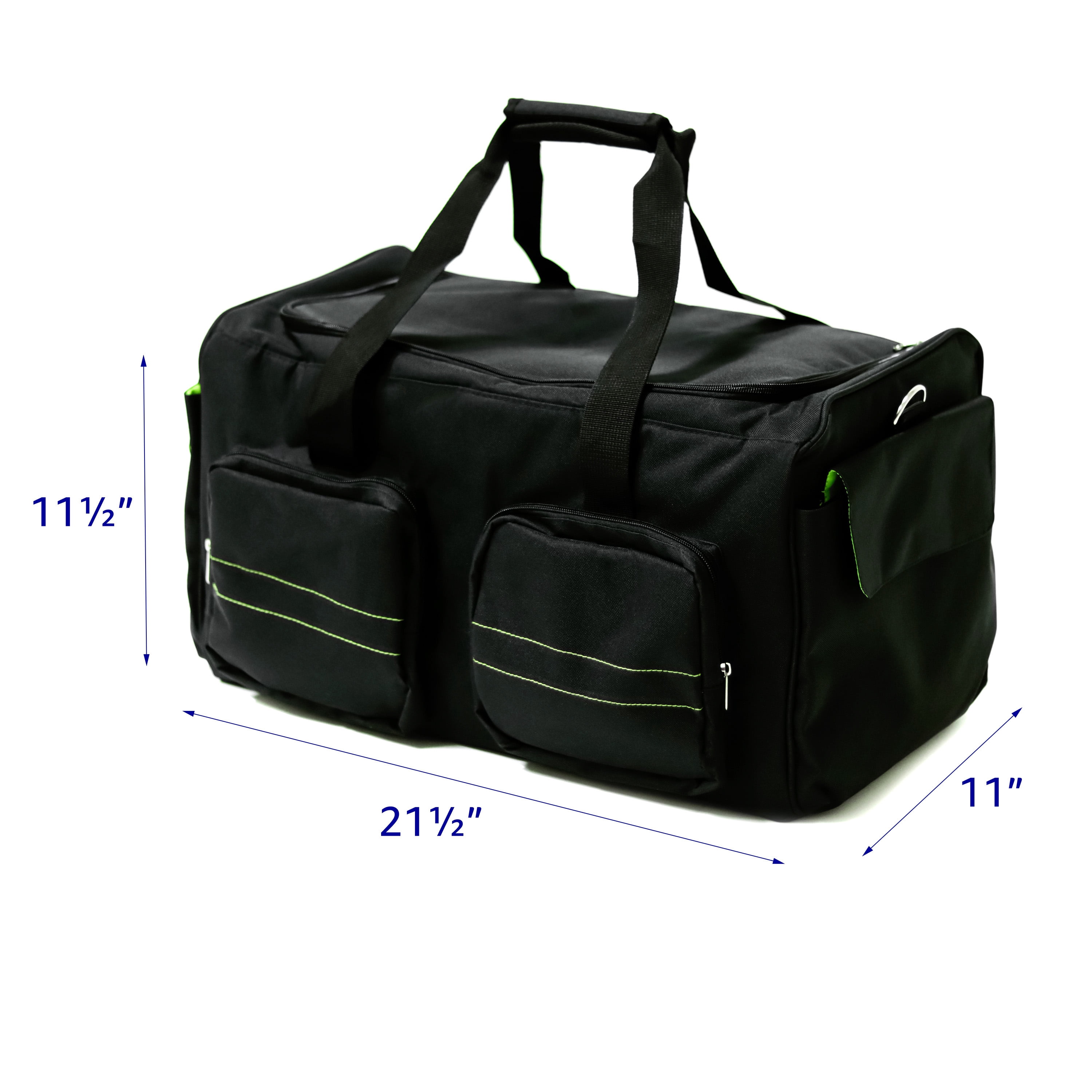 Travel Storage DJ Gig Bag Bag with 8 Removable Dividers, Padded Shoulder Strap & 6 Storage Pockets