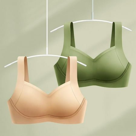 

Comfort Bra 2 Pack Seamless Removable Pads Sleep Bras Yoga Bra Sports Bras for Women