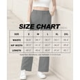 thumbnail image 4 of GIRUNS Cargo Pants For Women Wide Leg Pants Black XL Baggy Stretchy Streetwear Pants High Waisted Casual Streetwear With Pockets Pants For Women, 4 of 7