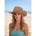thumbnail image 3 of Deago Straw Cowboy Hat for Men Women Western Cowgirl Hat with Shapeable Wide Brim Summer Beach Sun Hat with Chin Strap (Khaki), 3 of 9