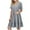 Light Gray, variant on vigerkar Women's Summer Empire Waist Dress Smocked Flutter Short Sleeve V Neck Midi Dresses 2025 New Light Blue, XL