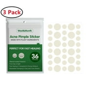 AIDAIMZ 3 Pack 36 PCS Acne Dots, Hydrocolloid Pimple Patches Help Clear Blemishes Overnight, Fast Acting Anti-Acne Solution