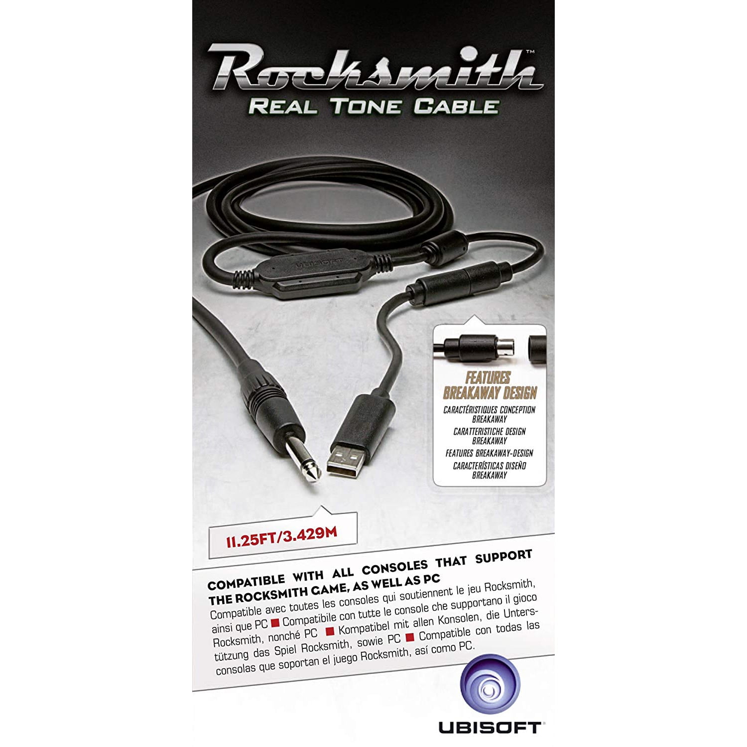 Responder Pintura Distraer Ubisoft Rocksmith Real Tone USB 11.25ft. Audio Cable - PS3, PS4, Xbox, PC &  Mac - Walmart.com