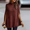 thumbnail image 2 of IROINNID Womens Sweater Turtleneck Pullover Sweater Solid Color Comfy Mid-Length Long Sleeve Crew Neck Tops Blouse Knitted Sweater, 2 of 5