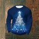 thumbnail image 1 of Amzcrzy Sudadera Para Hombre Con Estampado Navideño, Manga Larga, Cuello Redondo, Azul, Xl, 1 of 3