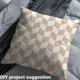 thumbnail image 2 of Homewish Abstract Classic Grid Fabric by the Yard 2 Yard,Minimalist Geometric Checkered Room Decor Fabric by the Yard,Light Brown White Fabric for Sewing For Girls Boys,Super Cozy Room Decor, 2 of 6