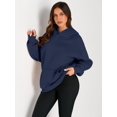 thumbnail image 2 of Trendy Queen Womens Oversized Hoodies Fleece Sweatshirts Long Sleeve Sweaters Pullover Fall Outfits Winter Clothes Grey M .., 2 of 7