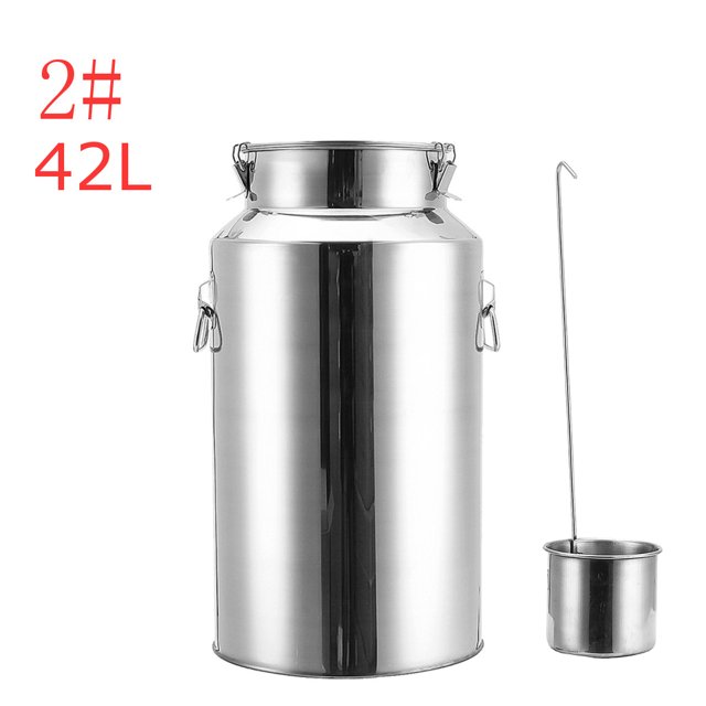 88L Stainless Steel Wine Beer Barrel Drum Storage Oil Rice Tank With Handle