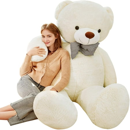 IKASA Giant Teddy Bear Stuffed Animal Plush Toy,Large Jumbo 70" White Huge Cute Soft Toys,Big Size Fluffy Plushy Fat Oversized Plushie,Gifts for Kids Girls Boys Girlfriend Children