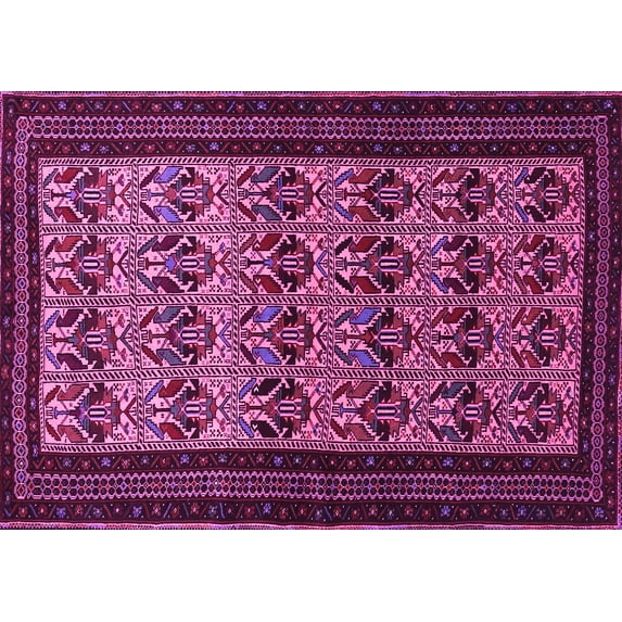 Ahgly Company Indoor Rectangle Persian Pink Traditional Area Rugs, 5' x 8'
