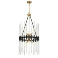 thumbnail image 3 of Santiago 6-Light Pendant in Matte Black with Warm Brass Accents, 3 of 5