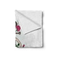 thumbnail image 2 of Rose Soft Flannel Fleece Blanket, Hand Drawn Illustration of Sea Anchor Entwined with Flowers and Marine Rope, Cozy Plush for Indoor and Outdoor Use, 70" x 90", Hot Pink Green Taupe, by Ambesonne, 2 of 6