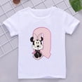 thumbnail image 3 of Camisetas de algodón para niños de Minnie, combinación de letras de la A a la Z, ropa de dibujos animados de Disney Kawaii, camisetas casuales para niños y niñas, 3 of 5