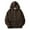 Brown, variant on Hemlock Brown Hoodies for Men Zip-Up Casual Pullover, Male Solid Plaid Off Shoulder Sleeve Zipper Fly Pocket Hooded Blouse