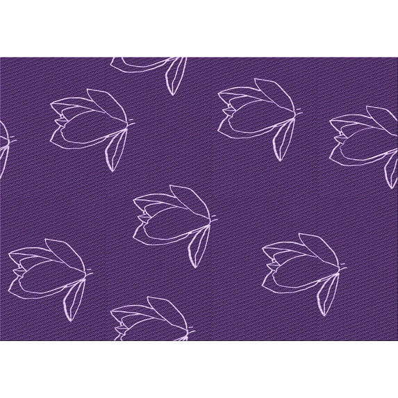 Ahgly Company Machine Washable Indoor Rectangle Transitional Dark Orchid Purple Area Rugs, 5' x 8'