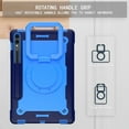 thumbnail image 3 of Dteck Case for Samsung Galaxy Tab S9 Plus / Tab S9 FE Plus 12.4 Inch 2023,Military Grade Drop Protection Shockproof S9+ Cover with S-Pen Holder+Handle Grip+Rotating Stand+Crossbody Strap,Navy+Blue, 3 of 8