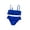 #07Royal Blue, variant on Kids Girls Swim Party Bathing Suit Ruffle Hem Tie Front Cutout 2 Piece High Waisted Bikini Royal Blue 7