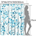 thumbnail image 6 of Floral Leaf Shower Curtain, Colorful Flower Leaves Boho Polyester Fabric Shower Curtain with Plastic Hooks, Bathroom Decor Machine Washable Curtain 72x72 Inches, Moonlight Blue, 6 of 6