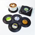 thumbnail image 3 of Drink Coasters Set of 18 Vintage CD Coasters Vinyl Records for Music Lovers, Housewarming Hostess Gifts Style 2, 3 of 7