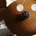 thumbnail image 3 of Maven Lane Mila Table à Manger Contemporaine en Bois Rond avec Finition Brune Raffinée, 3 of 6