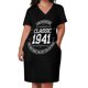 thumbnail image 3 of Diseño de los 80 celebrado para todos los nacidos en 1941 Vestido sencillo con botones vestidos elegantes para mujer vestido de noche vestido de mujer, 3 of 7