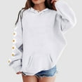thumbnail image 2 of Splozh Kids Crop Tops Girls Long Sleeve Tee Shirts Cute Daisy Pinted Fashion Sweatshirt Pullover Top,White 8-10 Years, 2 of 4