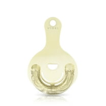 Viski Hawthorne and Bartending Strainer - Stainless Steel Bar Cocktail Strainer for Drinks with Handles, Gold