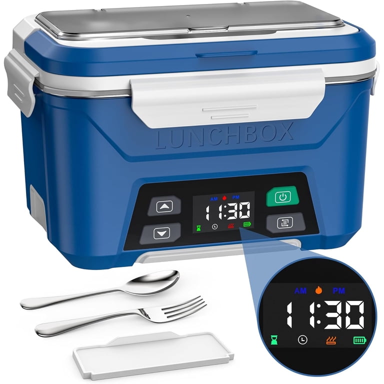 Cordless Electric Lunch Box With 16000mAh Battery - 60W Self-Heating, Smart Timer, Keep Warm For Travel, Truck, Office