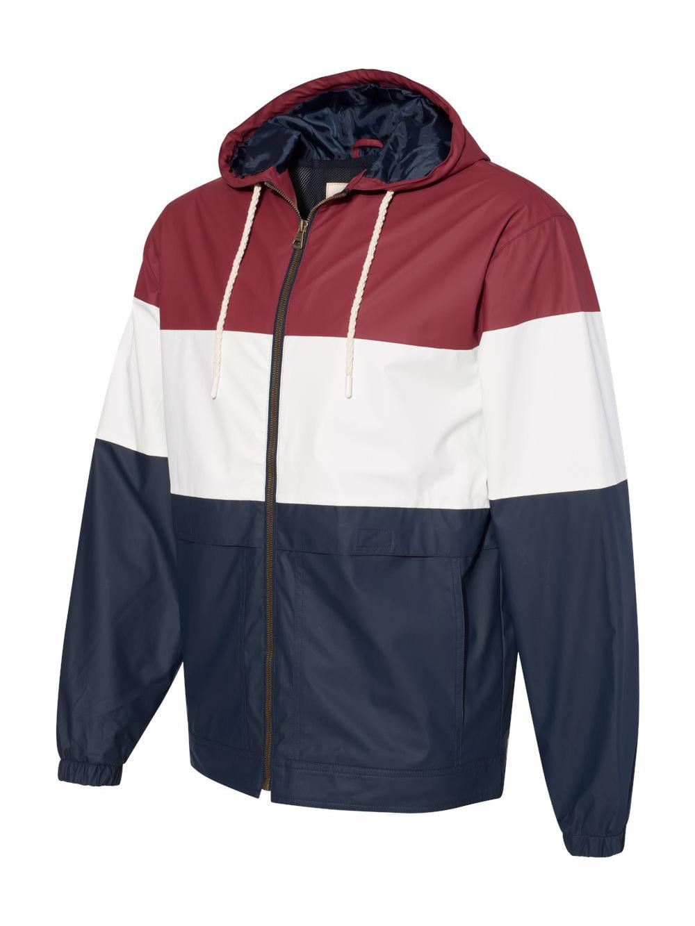 Weatherproof Vintage Colorblocked Hooded Rain Jacket 20601