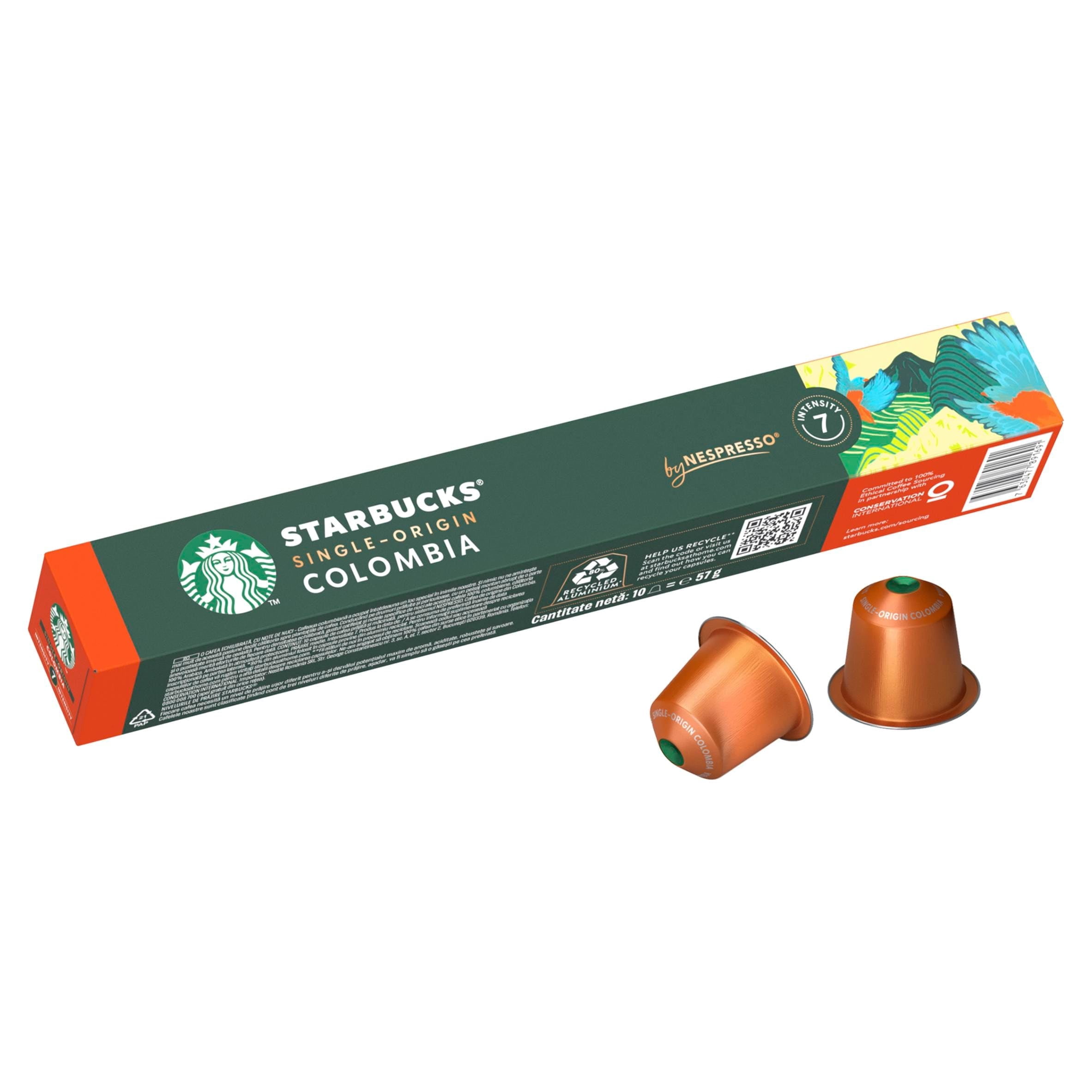 Starbucks by Nespresso Single-Origin Colombia Espresso Coffee Pods x10 57g, Imported from Britain