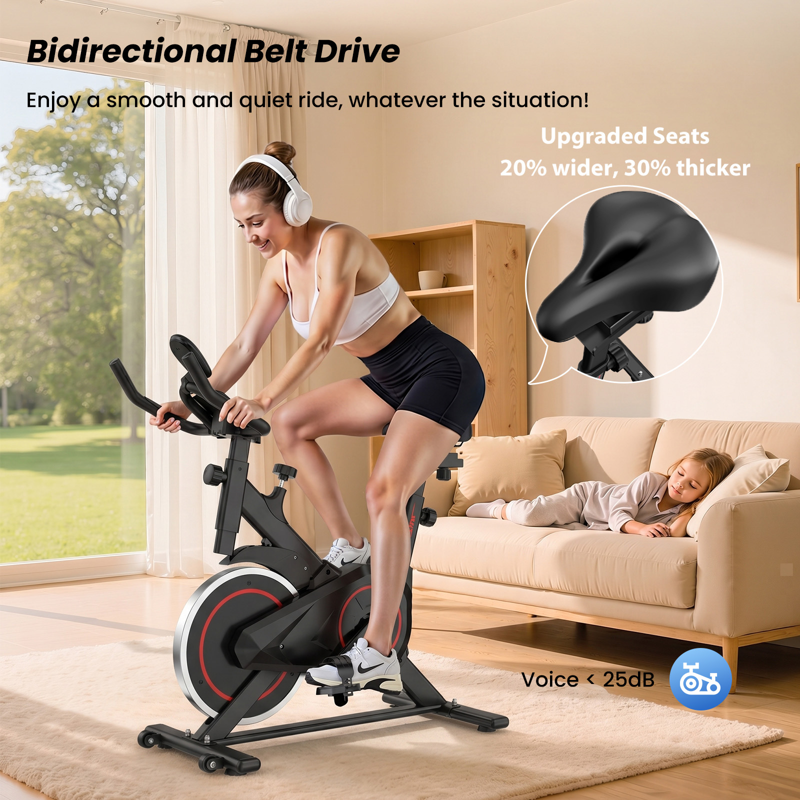 Patbrela Stationary Exercise Bike, 100 Resistance Levels photo 3