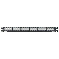 Panduit 24-Port All Metal Modular Patch Panel with Strain Relief Bar, 1 RU