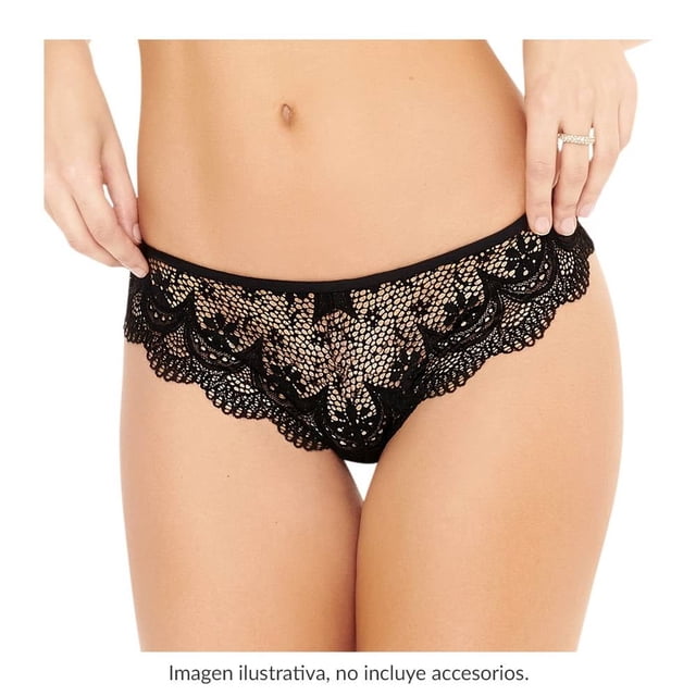 Bikini Ilusión Talla G Encaje Negro