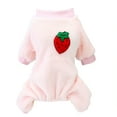 thumbnail image 2 of SPRING PARK Dog Pajamas Adorable Puppy Clothes Fruit Pattern Jumpsuit Pjs Pet Apparel Soft Fleece Cat Coat, 2 of 7