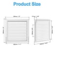 thumbnail image 2 of Uxcell Wall Vents, 12 x 12 Inch, 1 Set Aluminum Alloy Gable Vent Grille, Louvered and Screen Mesh, 2 of 5