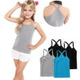 thumbnail image 6 of ZACPNCV 4 Pieces Girls Tank Top Sleeveless Racer Back Top Camisole Cami Undershirts Gray 4-5 Years, 6 of 7