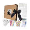 thumbnail image 4 of Álbum de recortes, álbum de fotos, adorno, regalos con accesorios, libro de recuerdos multifuncional de 30 x 20 cm para bodas, showers Marrón, 4 of 8