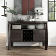 thumbnail image 2 of Furniture of America Mendota Wood Buffet Table with Wine Rack in Espresso, 2 of 4