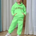 thumbnail image 6 of Gaexia Girls Fall Outfits Size 10-12 ,Girls Long Sleeve Hoodie Sweatshirt Outfit Set Warm Pullover Tops Pants Toddler Kids Casual Comfy Winter Clothes, 6 of 7