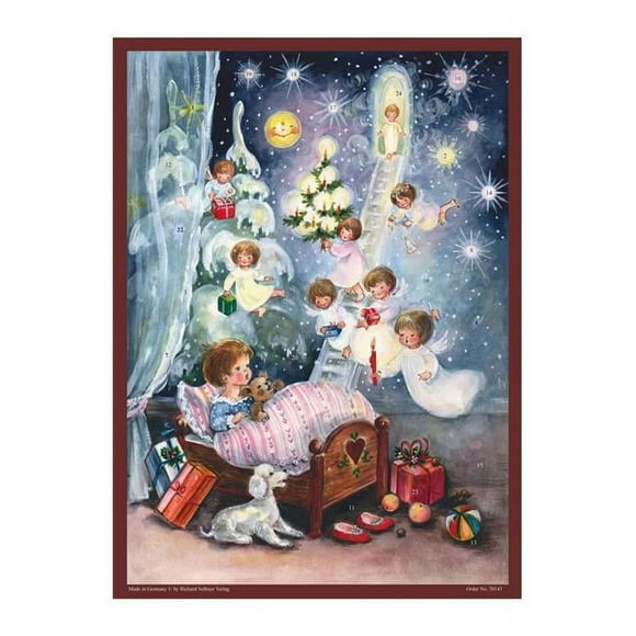 Sellmer Advent ADV70143 Angels Visiting Childs Room Christmas Advent