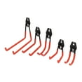 thumbnail image 2 of Garage Storage Double Hooks, Antiscratch Wall Mount Storage Hanger Antislip  For Chairs Bikes Power Tools Orange, 2 of 8