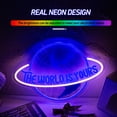 thumbnail image 7 of Y YUNHSOM The World is Yours Neon Sign, UV Printing Usb Power Dimmable Led Light Signs for Wall Decor,for Office, Graduation Party, Birthday Gifts(16.5*11.8 Inch), 7 of 7