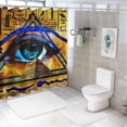 thumbnail image 7 of Orinice Pyramid Eye Sacred Geometry Bathroom Decor Set, Colorful Luxurious Graphic Print Polyester Fabric Shower Curtain with Hooks, Waterproof Chic Modern Design for Bathroom Decoration 69x72, 7 of 7