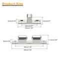 thumbnail image 2 of Uxcell 4Pack 49mm Zinc Alloy Double Ball Tension Roller Catch for Cabinet Door, Silver, 2 of 6